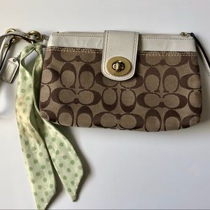 Cute brown Coach wristlet